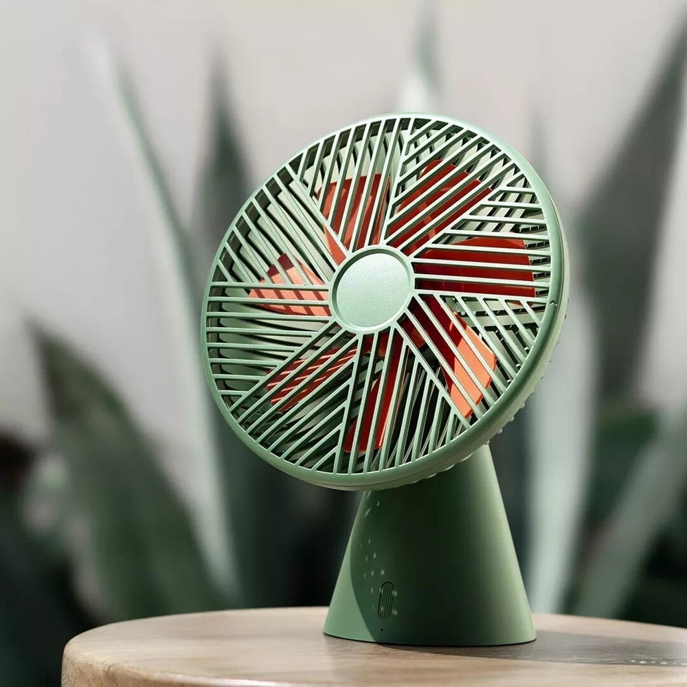 Desktop Strong Wind Circulating Air Fan from Stepless Adjustment Cooling Fan Low Noise 3 Speed Wind 4000mAh Battery Image 2