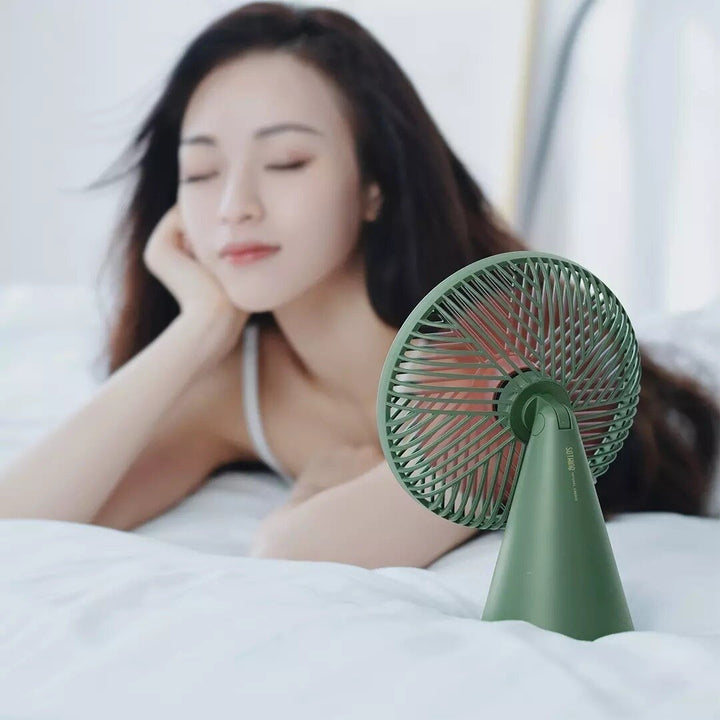 Desktop Strong Wind Circulating Air Fan from Stepless Adjustment Cooling Fan Low Noise 3 Speed Wind 4000mAh Battery Image 3