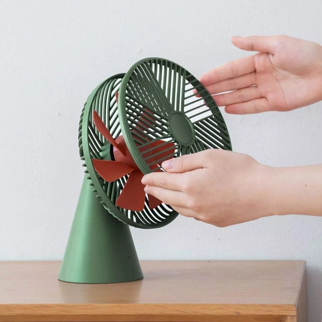 Desktop Strong Wind Circulating Air Fan from Stepless Adjustment Cooling Fan Low Noise 3 Speed Wind 4000mAh Battery Image 6