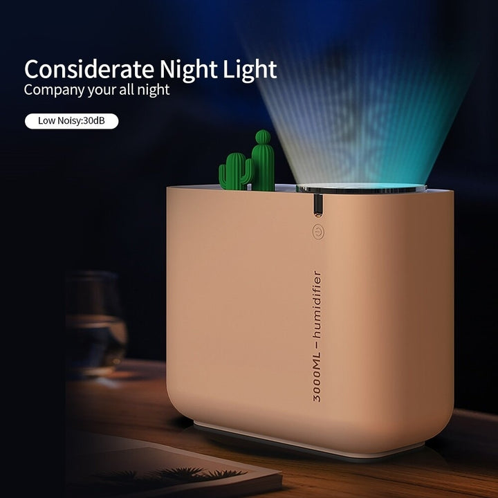 Double Nozzle USB Air Ultrasonic Humidifier 900ml Water Capacity Cool Mist Maker Fogger with Colorful Nightlight Image 7