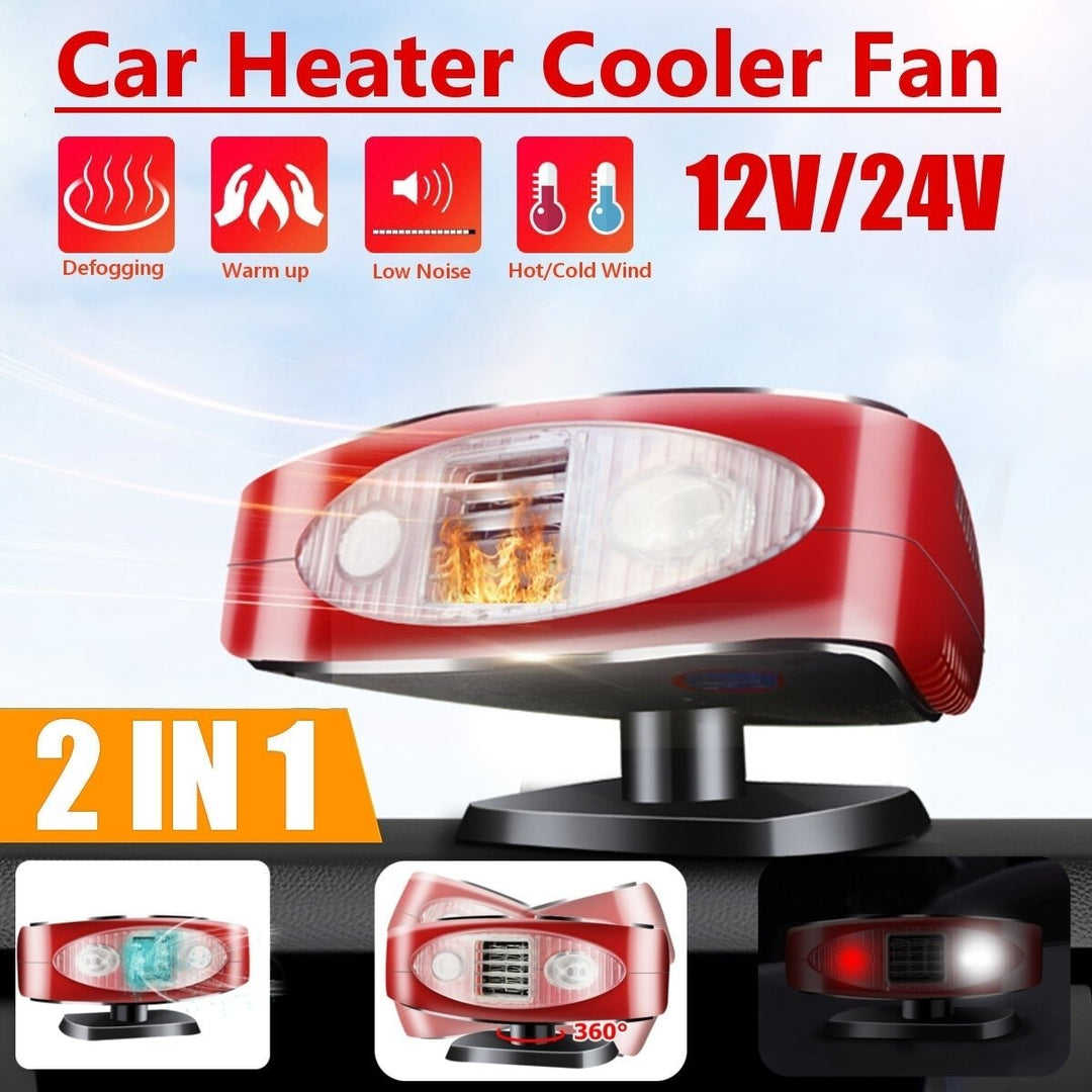 Electric Car Heater Defroster 2 in 1 Cool and Warm Air Fan Fast Heating Image 5