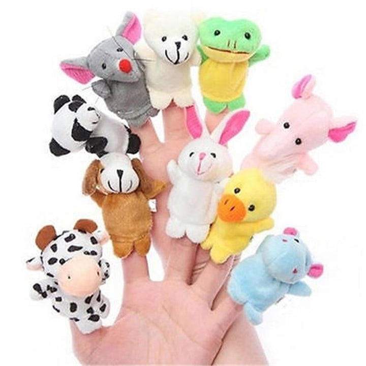 Farm Zoo Animal Finger Puppets Stuffed Plush Toys Bedtime Story Fairy Tale Fable Boys Girls Party To Image 1