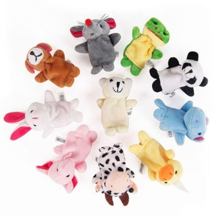 Farm Zoo Animal Finger Puppets Stuffed Plush Toys Bedtime Story Fairy Tale Fable Boys Girls Party To Image 3