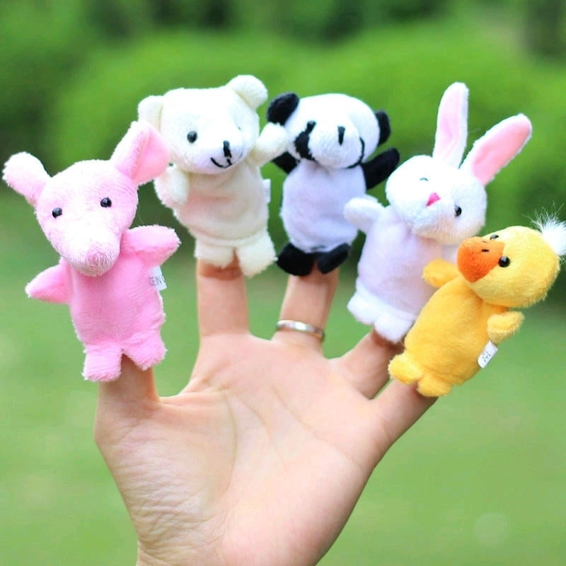 Farm Zoo Animal Finger Puppets Stuffed Plush Toys Bedtime Story Fairy Tale Fable Boys Girls Party To Image 4