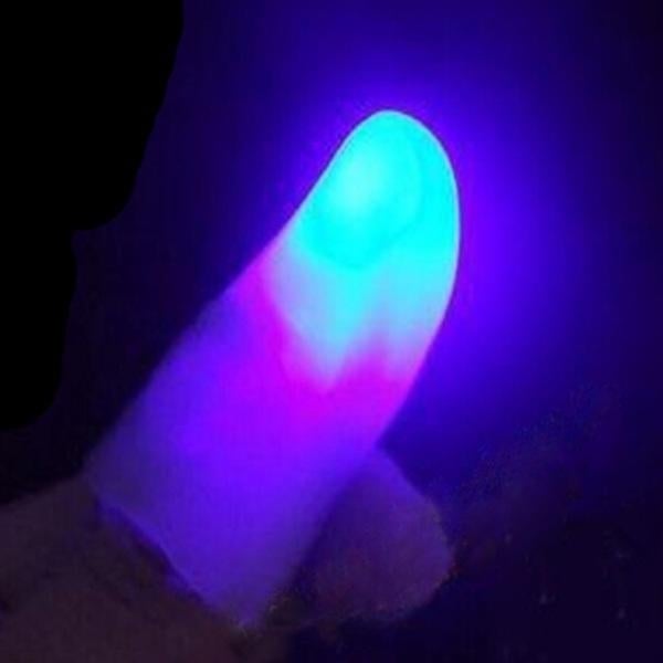 Flashlight Finger Cot Easyfashion Light Up Thumbs Magic Props Image 3