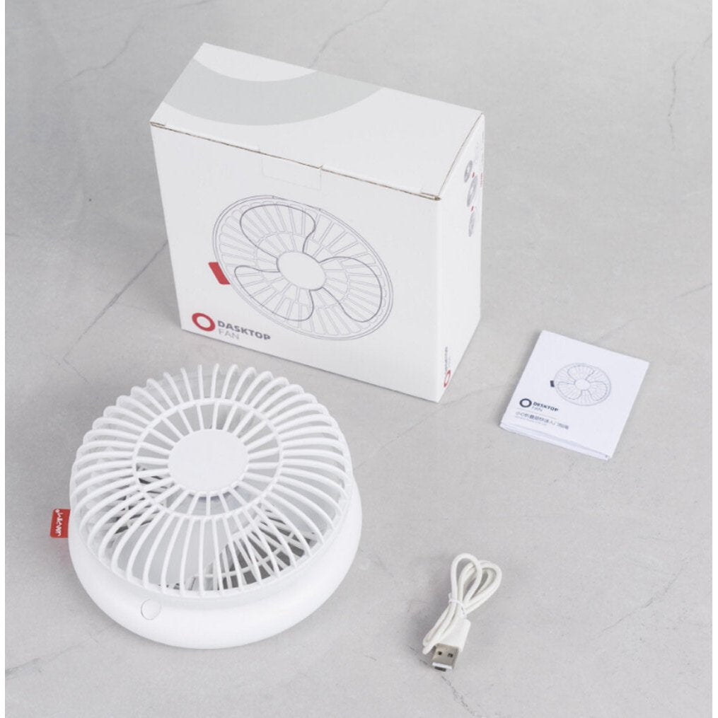 Folding Desktop Fan 3 Speed USB Rechargeable 3 Blades Air Circulator Fan Camping Travel Image 5