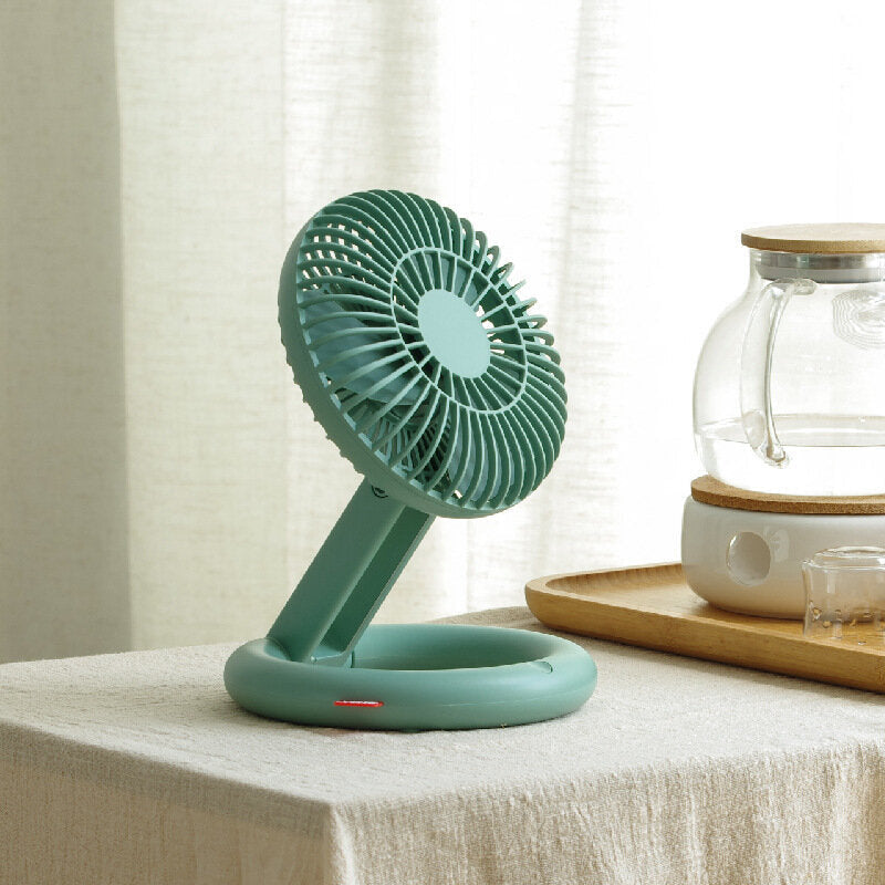 Folding Desktop Fan 3 Speed USB Rechargeable 3 Blades Air Circulator Fan Camping Travel Image 7