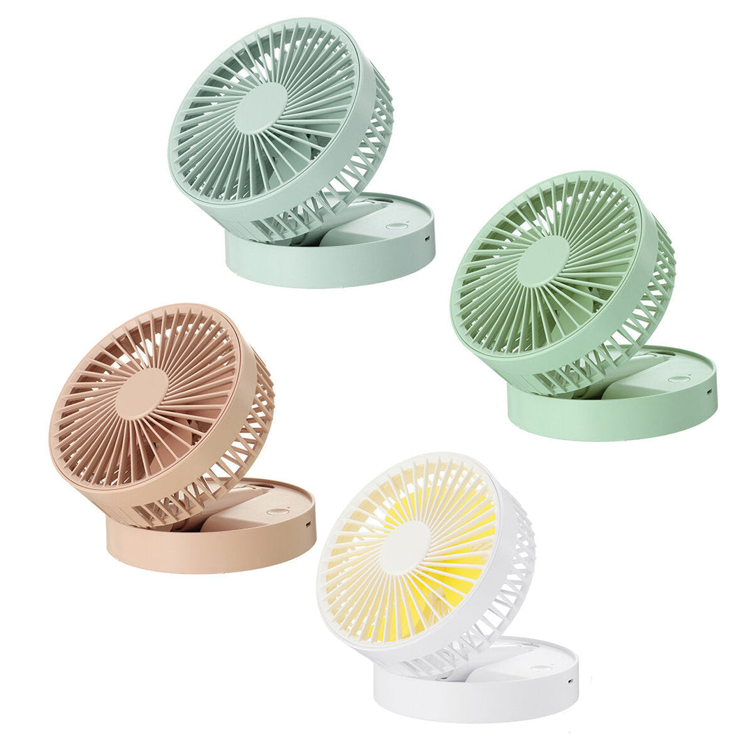 Folding Telescopic Floor Desk Fan 8000mAh 4 Modes 25-35db USB Rechargeable Adjustable Height 9-100cm Mini Aromatherapy Image 3