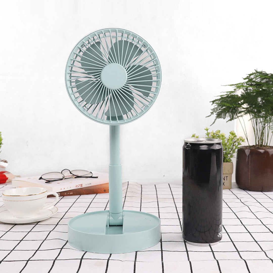 Folding Telescopic Floor Desk Fan 8000mAh 4 Modes 25-35db USB Rechargeable Adjustable Height 9-100cm Mini Aromatherapy Image 5