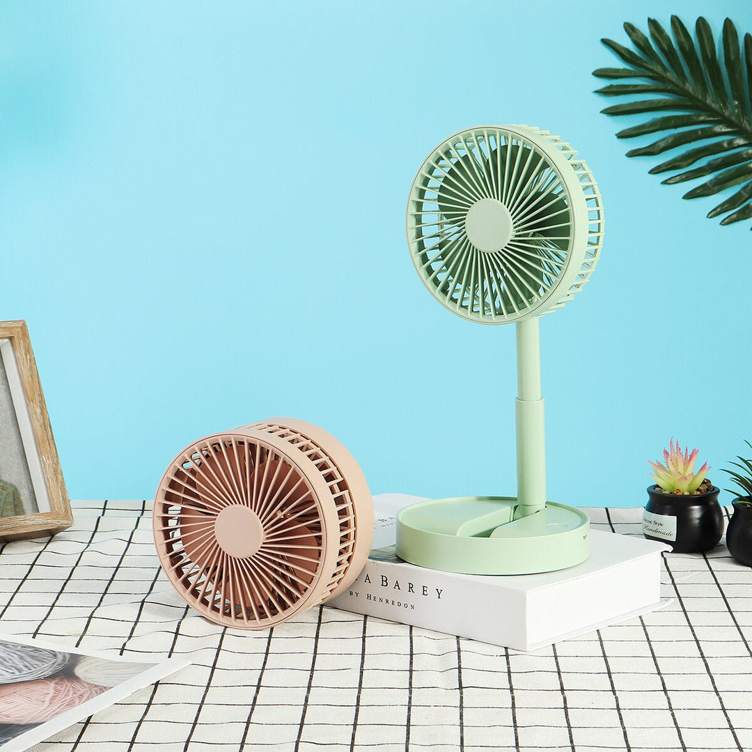 Folding Telescopic Floor Desk Fan 8000mAh 4 Modes 25-35db USB Rechargeable Adjustable Height 9-100cm Mini Aromatherapy Image 8