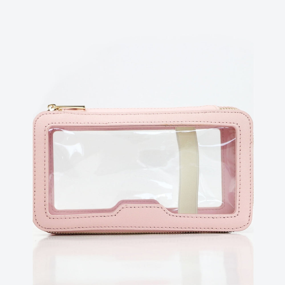 Genuine Leather Travel Cosmetic Bag Fashion Waterproof Toiletry Makeup Storage Clear Pvc Image 2