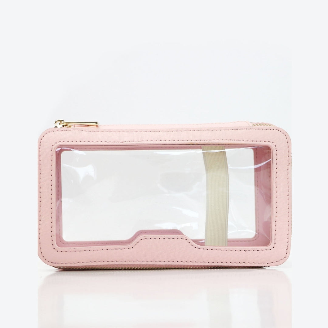 Genuine Leather Travel Cosmetic Bag Fashion Waterproof Toiletry Makeup Storage Clear Pvc Image 2