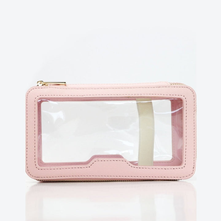 Genuine Leather Travel Cosmetic Bag Fashion Waterproof Toiletry Makeup Storage Clear Pvc Image 1