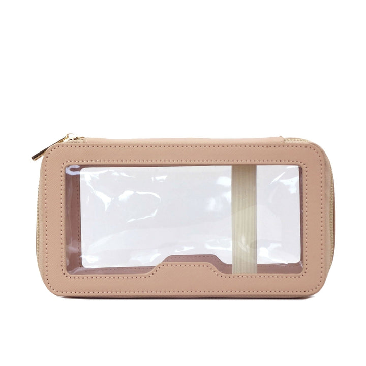 Genuine Leather Travel Cosmetic Bag Fashion Waterproof Toiletry Makeup Storage Clear Pvc Image 4