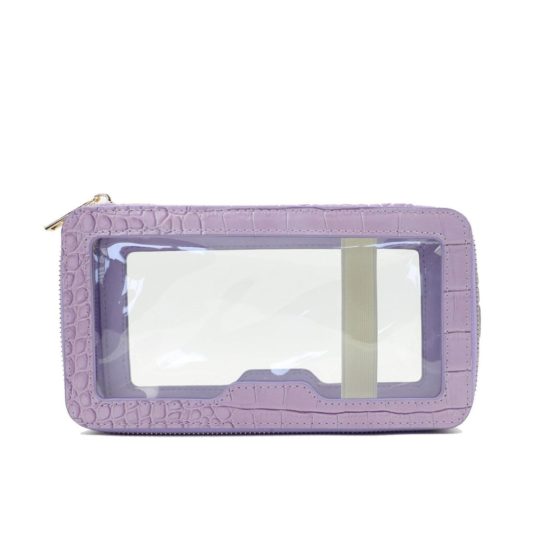 Genuine Leather Travel Cosmetic Bag Fashion Waterproof Toiletry Makeup Storage Clear Pvc Image 1