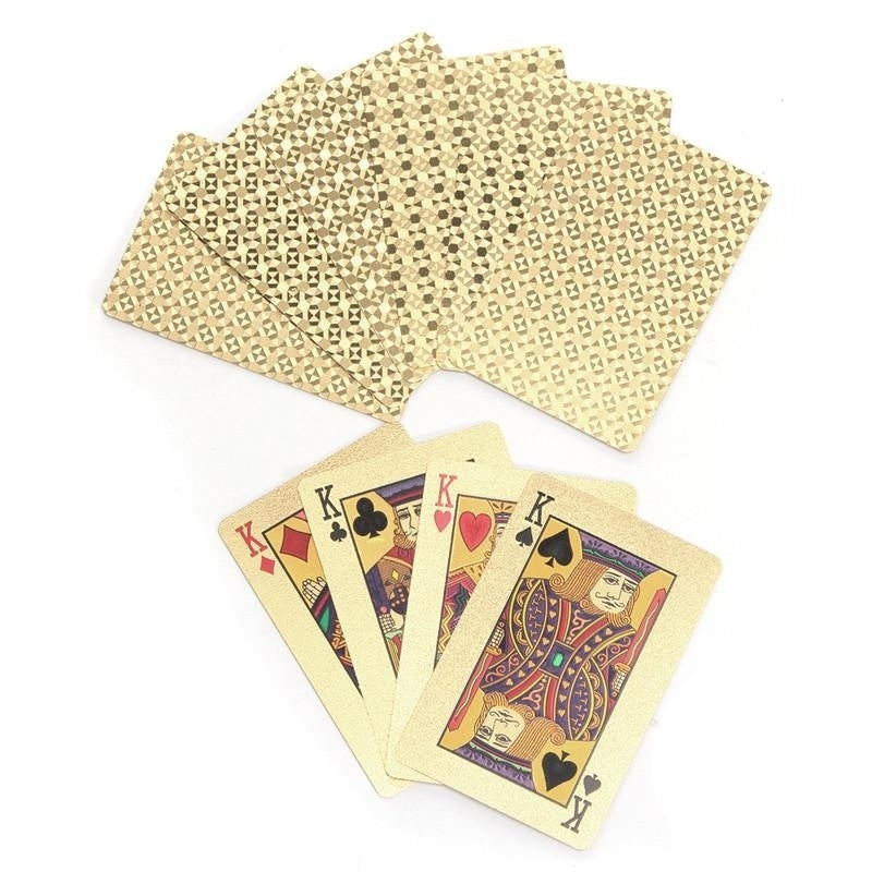 Gold Plated Poker Playing Cards With Wooden Box For Party Casino Christmas,DTTT Image 4