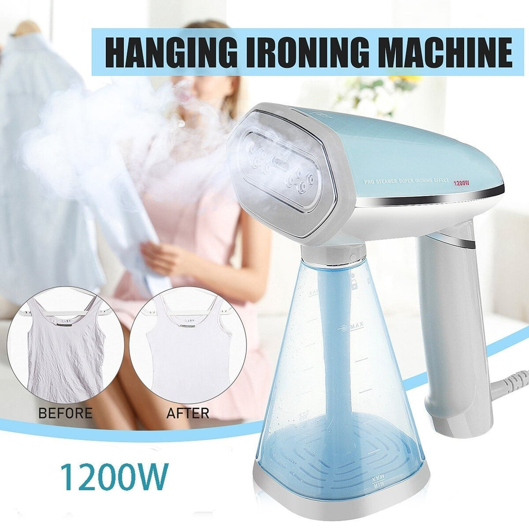 Handheld Portable Garment Steamer Powerful Clothes Steam Iron Fast Heat-up Fabric Wrinkle Removal 350ml Water Tank for Image 4