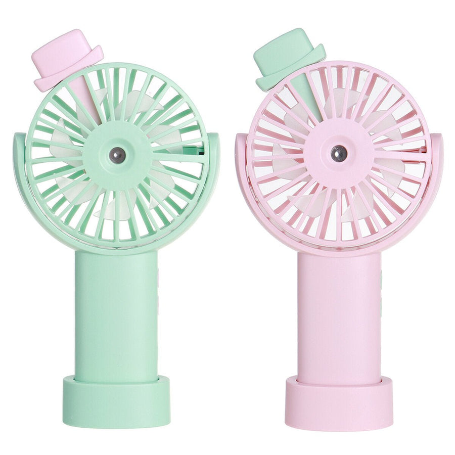 Handheld Spray Mini Fan 3-speed Adjustment USB Charging Lightweight Portable Outdoor Home Fan Image 1