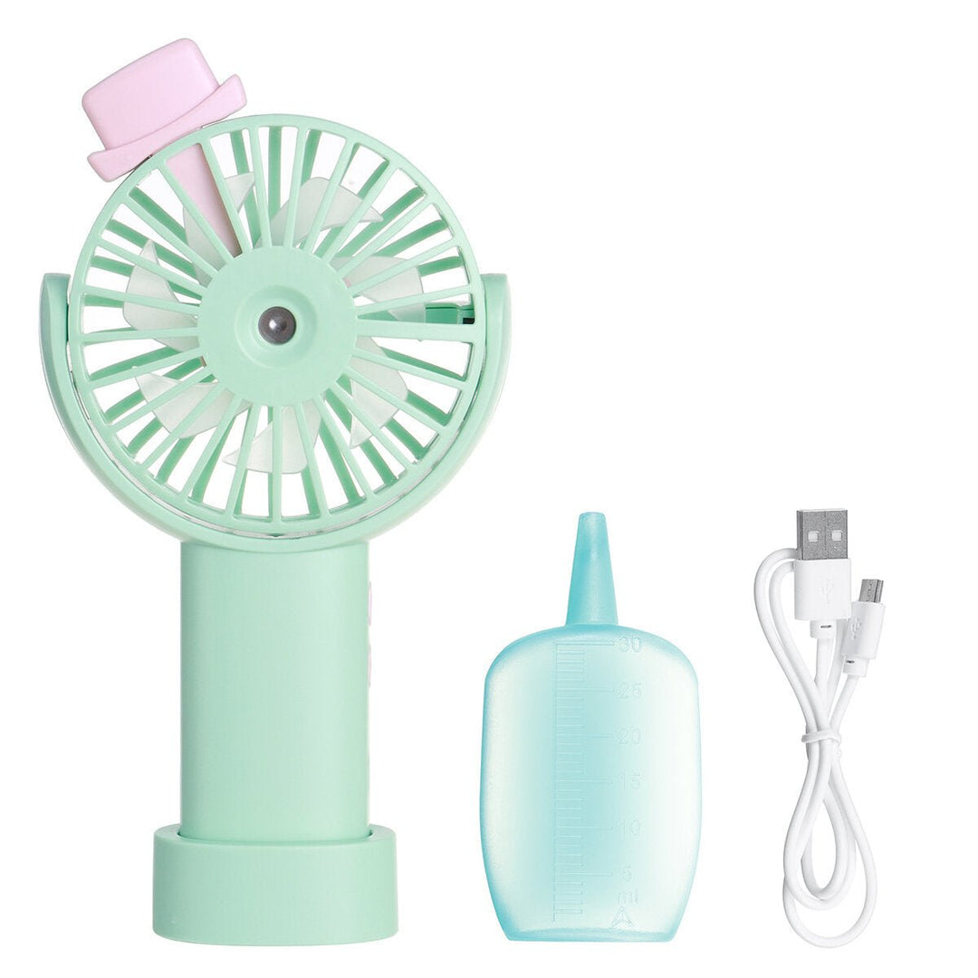 Handheld Spray Mini Fan 3-speed Adjustment USB Charging Lightweight Portable Outdoor Home Fan Image 2