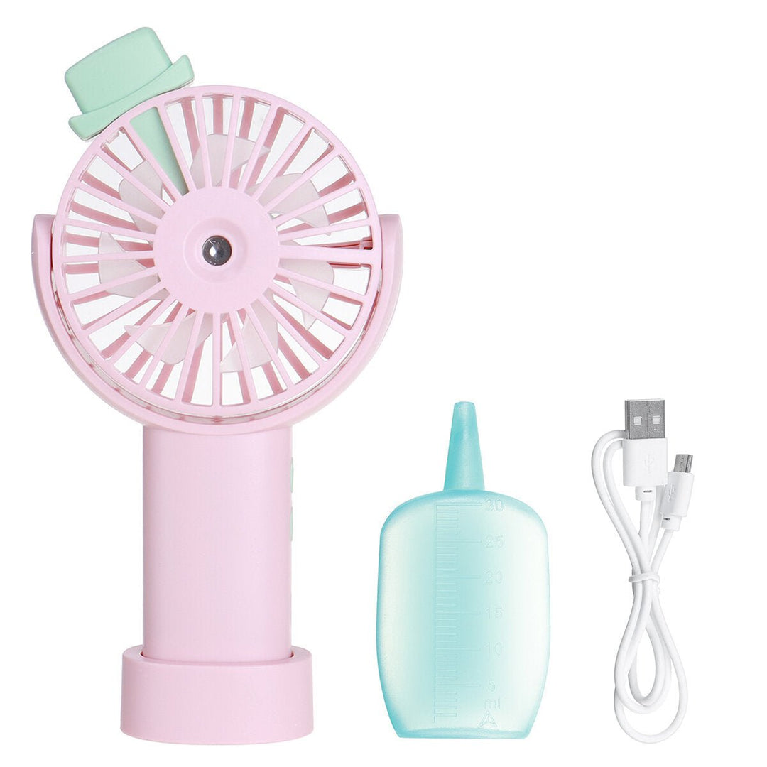 Handheld Spray Mini Fan 3-speed Adjustment USB Charging Lightweight Portable Outdoor Home Fan Image 3