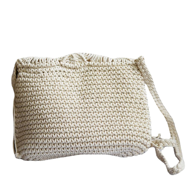 Handmade Rattan Woven Round Handbag Vintage Tassel Straw Rope Knitted Messenger Bag Lady Fresh Summer Beach Image 3