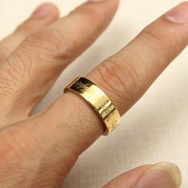 Hardcover Golden Magician Magnetic Ring Stainless Steel Magic Prop Image 3