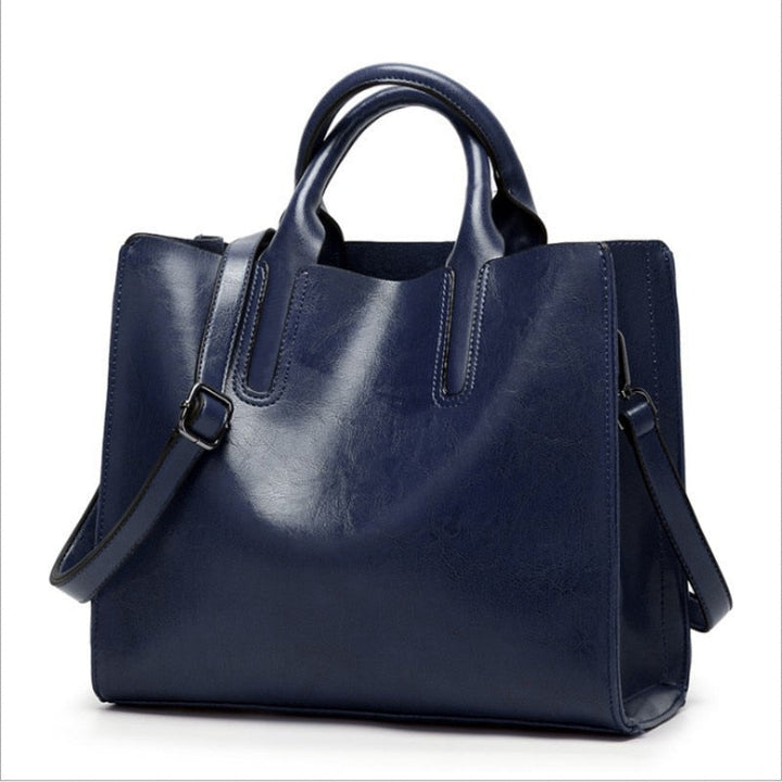 Leather Women handbags Simple handbag trend One Shoulder Messenger Bag trend bag Image 8