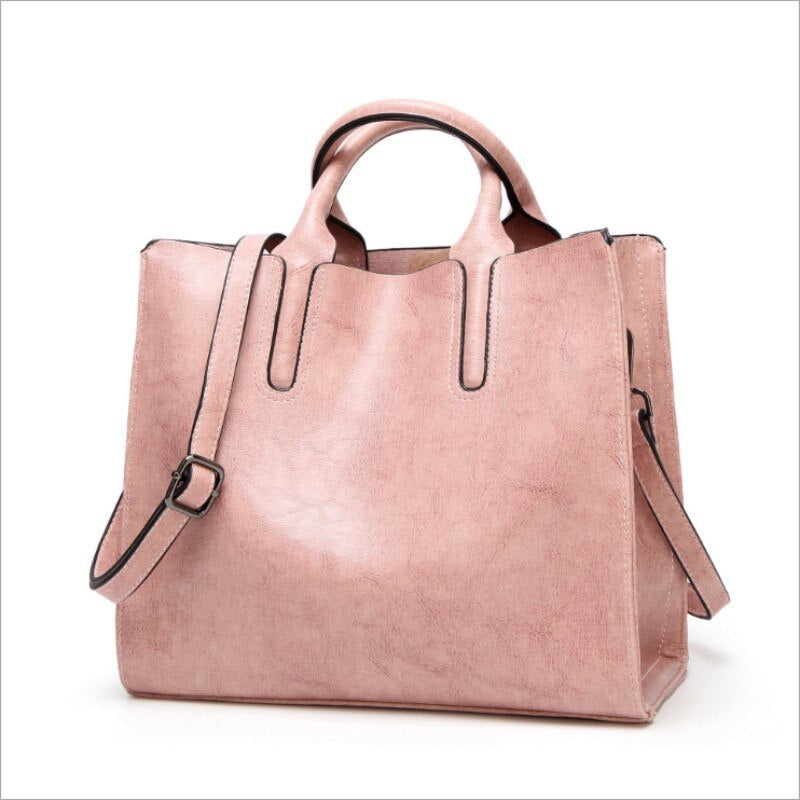 Leather Women handbags Simple handbag trend One Shoulder Messenger Bag trend bag Image 9