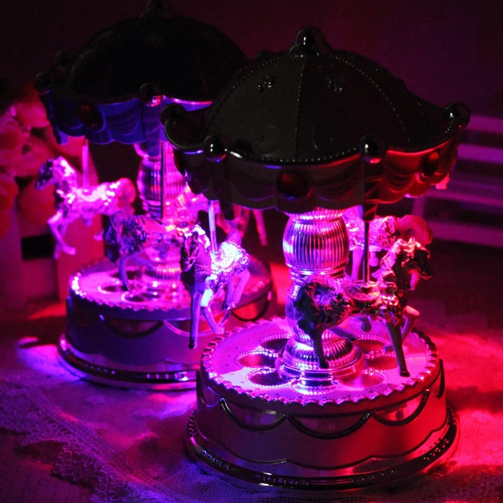 LED Light Music Box Romantic Gift Clockwork Music Box Image 5