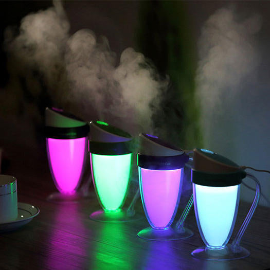 Luminous Cup Humidifier Drop Ultrasonic Cool Mist Humidifier Ultrasonic Cool Travel Humidifier Image 3