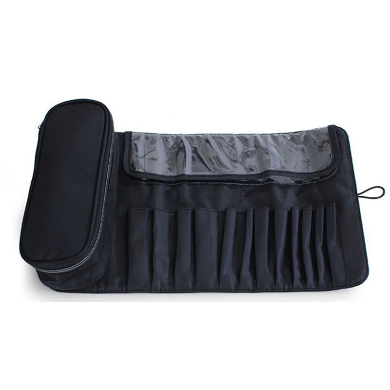 Makeup Bag Womens Cosmetic Brush Travel Organizer Brushes Fold Tools Rolling Bags Waterproof Nylon Case Image 7