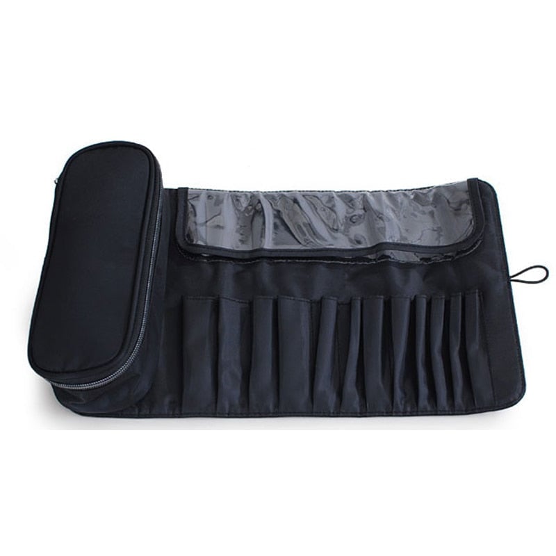 Makeup Bag Womens Cosmetic Brush Travel Organizer Brushes Fold Tools Rolling Bags Waterproof Nylon Case Image 1