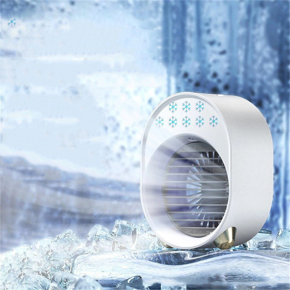 Mini Air Conditioner Portable USB Fan Air Cooler Humidifier 3 Speed Adjustable 6 Color Light Conditioning Purifier Image 6