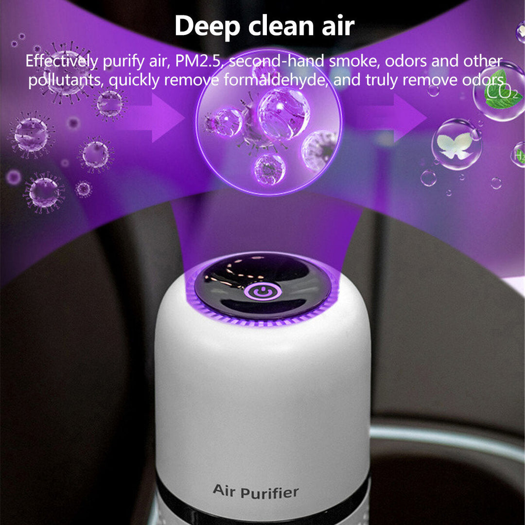 Mini Car Air Purifier 800mAh Battery Life USB Charging Low Noise Removal of Formaldehyde PM2.5 for Home Office Image 5