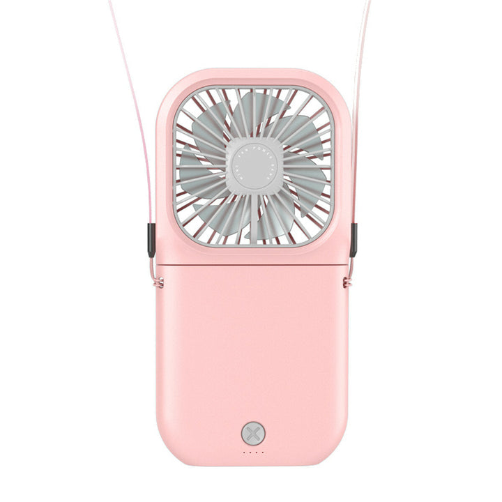 Mini Desk Fan Automatic 90-180 Adjustment Shaking Travel Fan USB Rechargeable with 3 Speeds Image 1