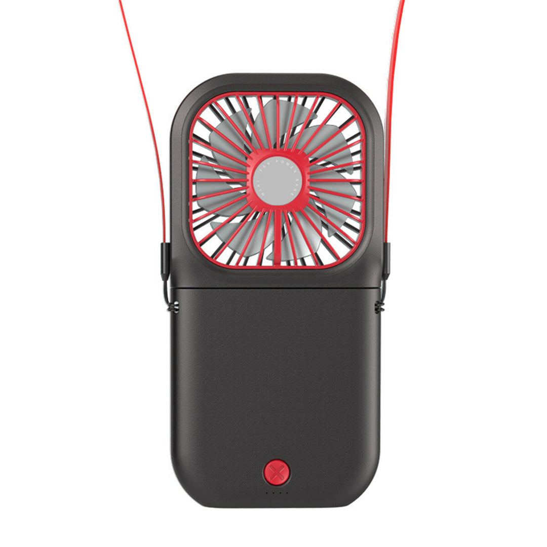 Mini Desk Fan Automatic 90-180 Adjustment Shaking Travel Fan USB Rechargeable with 3 Speeds Image 2