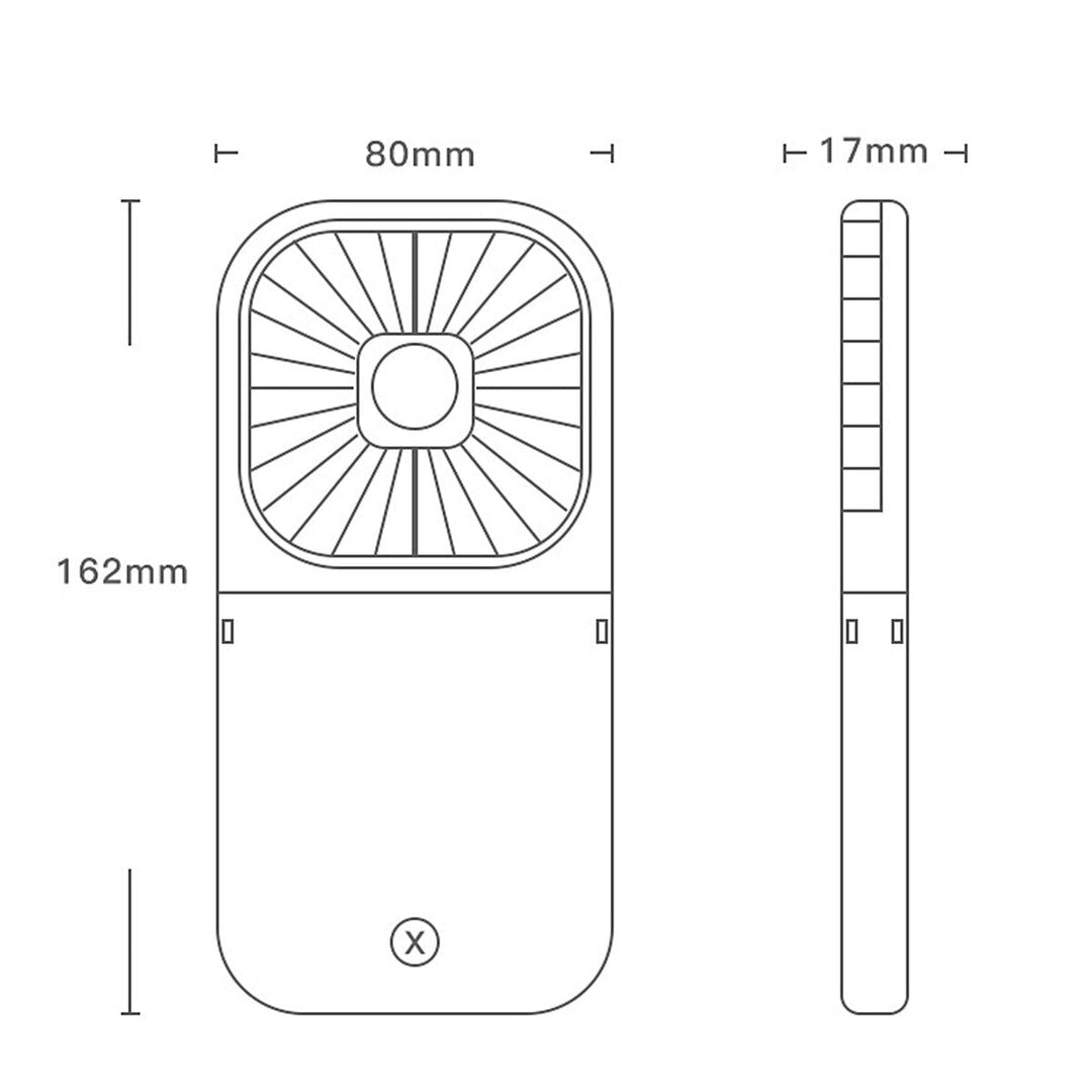 Mini Desk Fan Automatic 90-180 Adjustment Shaking Travel Fan USB Rechargeable with 3 Speeds Image 9