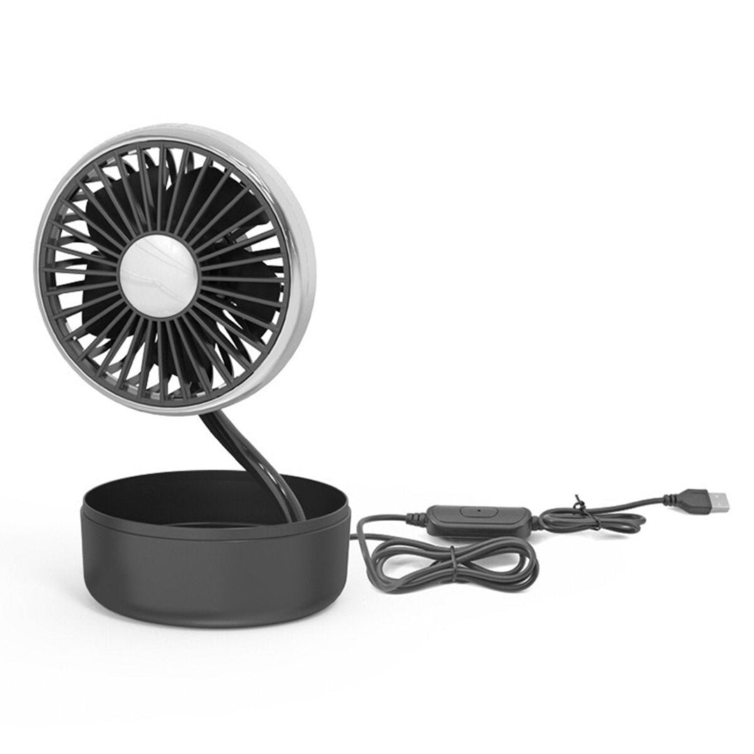 Mini Electric Cooling Fan 3 Speed 5 Blade 360 Rotatable USB Air Fan Car Fan Outdoor Travel Home Office Image 2