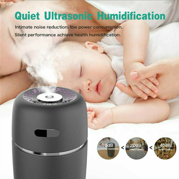 Mini Desktop Ultrasonic Humidifier Aroma Diffuser with Color Lights USB Charing Air Purifier Low Noise for Home Bedroom Image 3