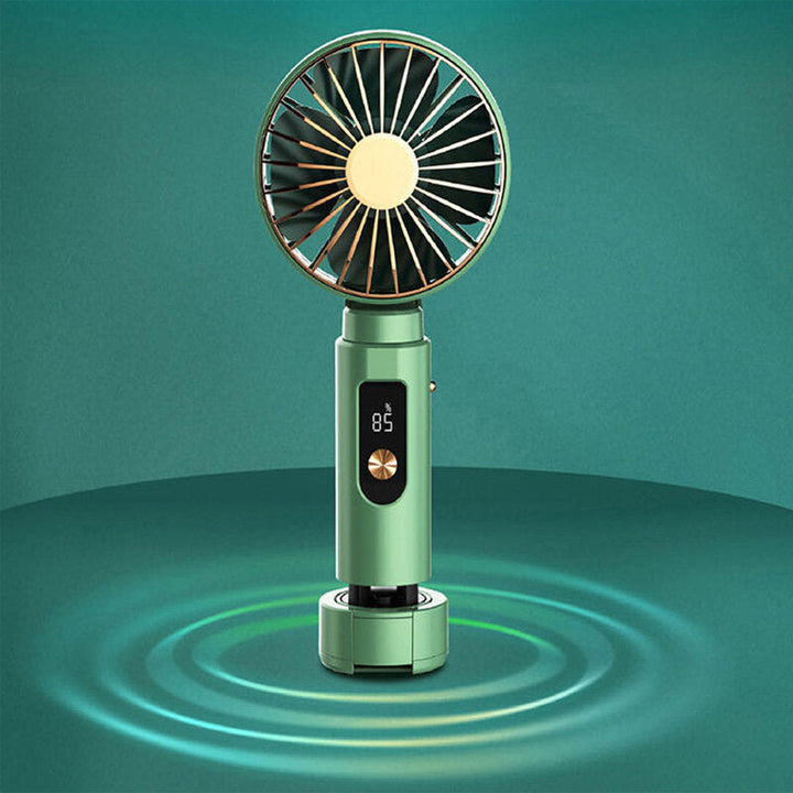 MINI Handheld Fan With Bluetooth Music Cell Phone Holder Multi-Function USB Charging Silent Fan Portable Outdoor Camping Image 4