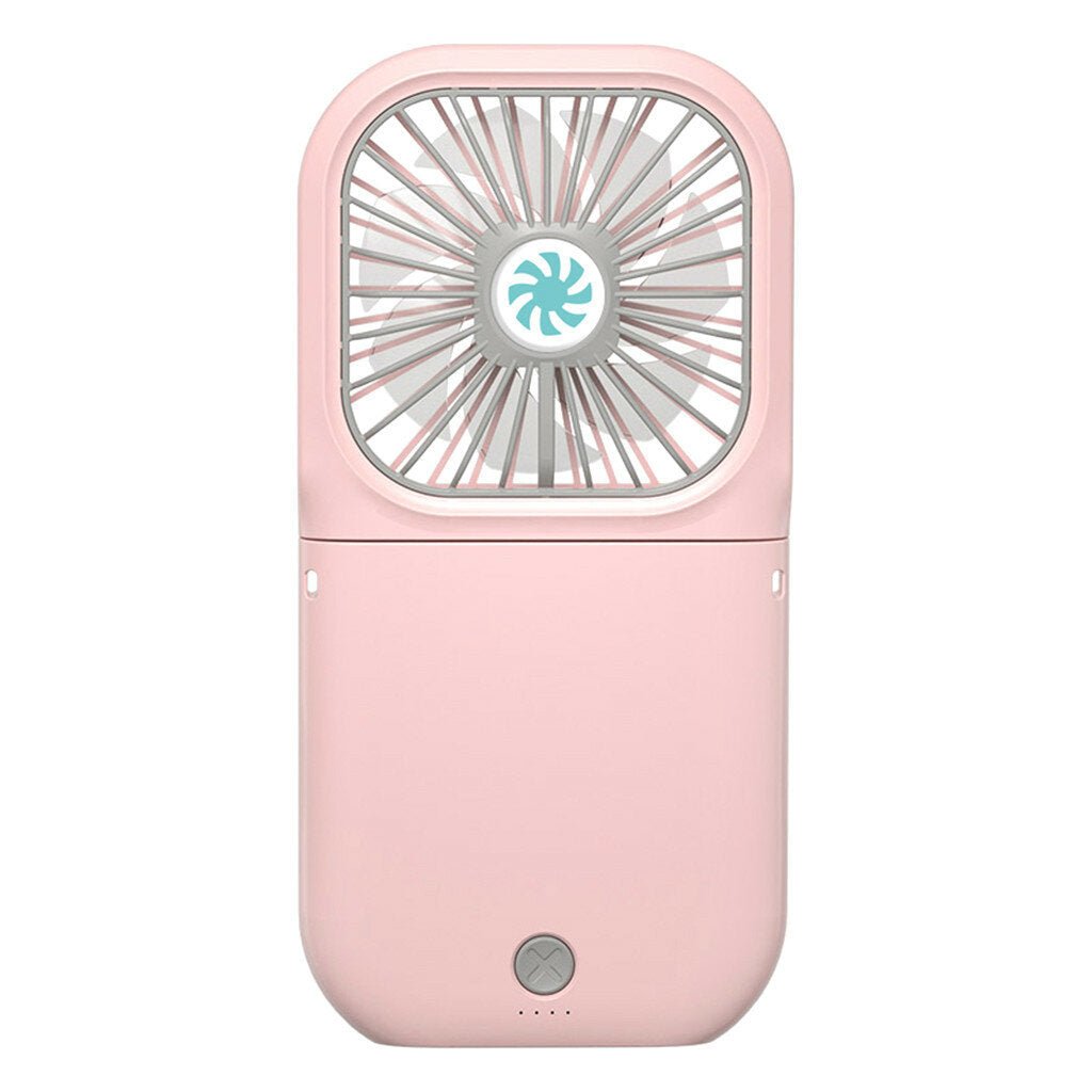 Mini Portable Hanging Neck Fan Folding USB Small Fan Silent Charging Treasure Cooling Fan Battery Hand Held Desk Air Image 3