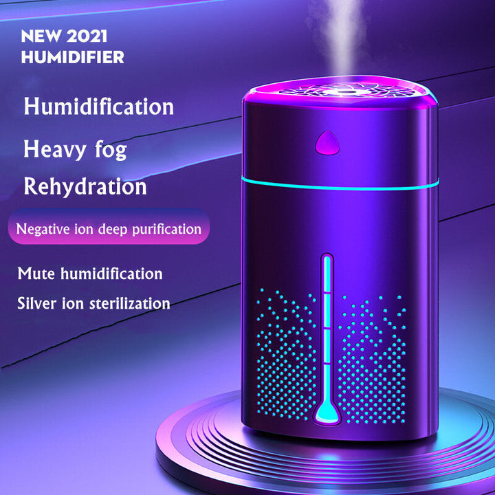 Mini Portable Nano Mist Air Humidifier 1000ml 4 Gears Low Noise with 7 Colors Night Light USB Fog Maker for Home Office Image 5