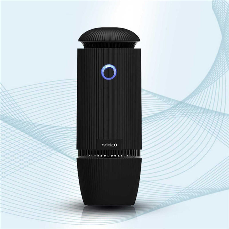 Negative Ion Purification Humidifier Ultrasonic Atomizing Aromatherapy Car Air Purifier - Black Image 2