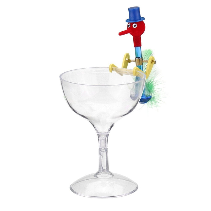 Novelty Dippy Drinking Bird With Plastic Glass Image 1