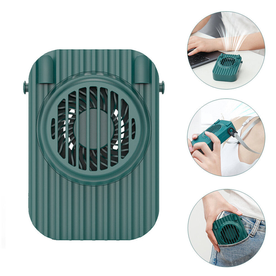 Neck Fan Portable Mini 3 Gears Adjustable USB Air Condition Outdoor Camping Travel Image 1