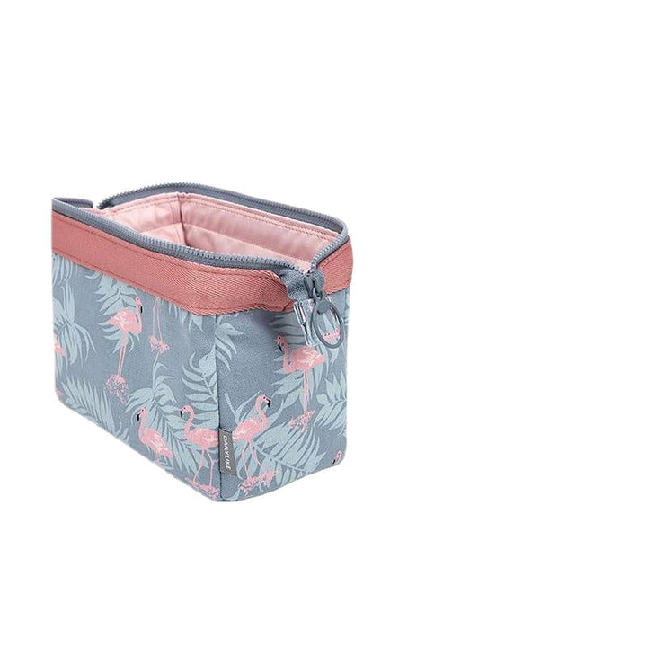 fashion cosmetic bag Women waterproof Flamingo makeup bags travel organizer Toiletry Kits Portable Beautician Image 5