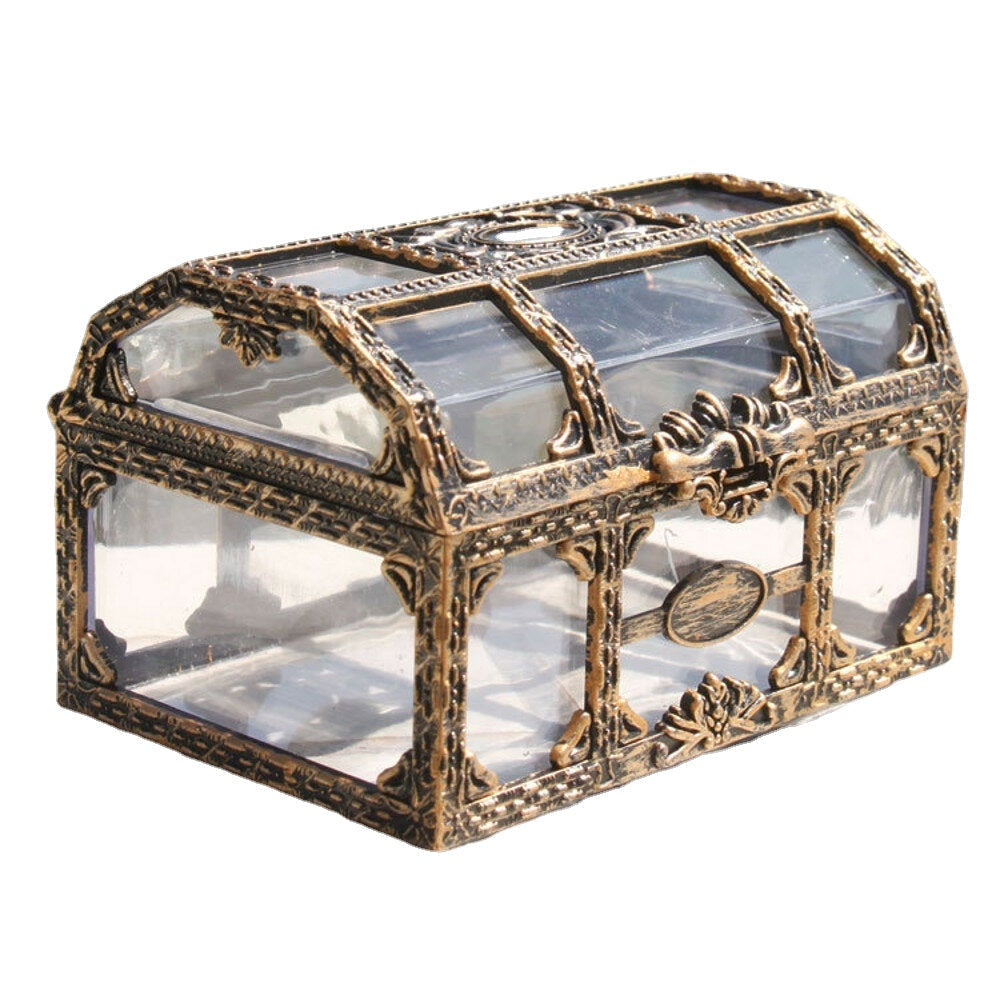 Pirate Transparent Treasure Box Simulation Crystal Jewel Box Plastic Box Pirate Scene Decoration Props Transparent Image 1