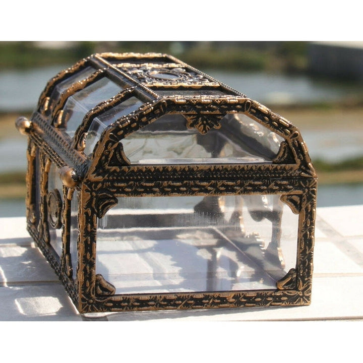 Pirate Transparent Treasure Box Simulation Crystal Jewel Box Plastic Box Pirate Scene Decoration Props Transparent Image 6