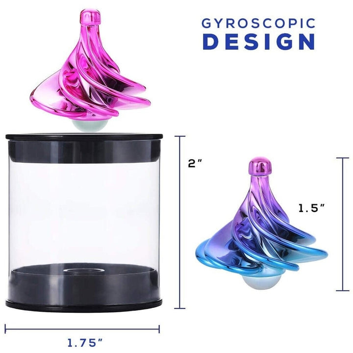 Pneumatic Gyro Colorful Wind Blowing Spinning Top Decompression Toy for Kids Party Gift Image 4