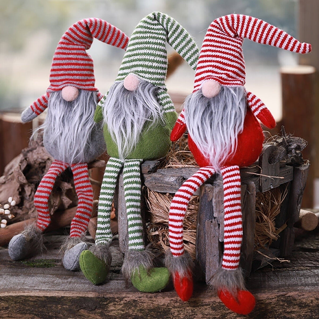 Non-Woven Hat With Long Legs Handmade Gnome Santa Christmas Figurines Ornament Decorations Toys Image 2